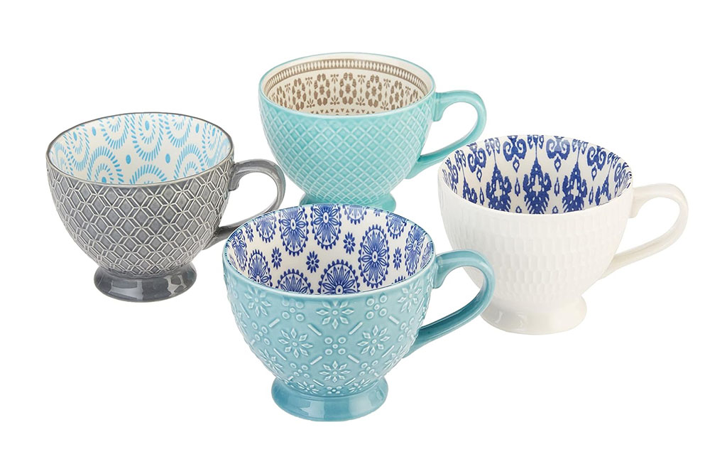 pad printed Assorted Footed Mugs