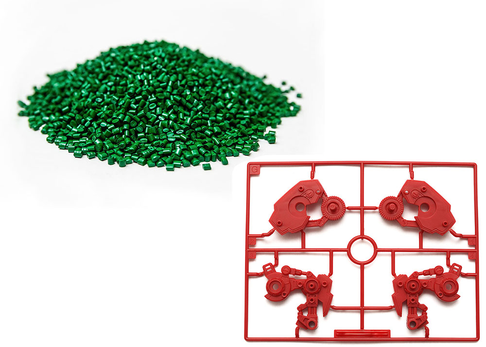 injection molding part and material plastic pellets