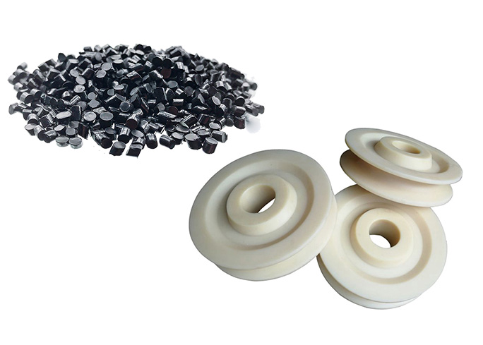 injection molding part and material plastic pellets