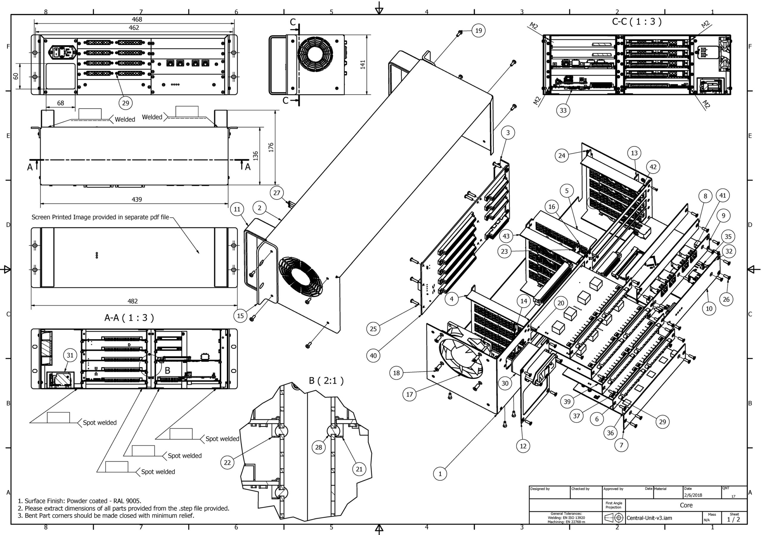 sheet metal fabrication assemblies design draft