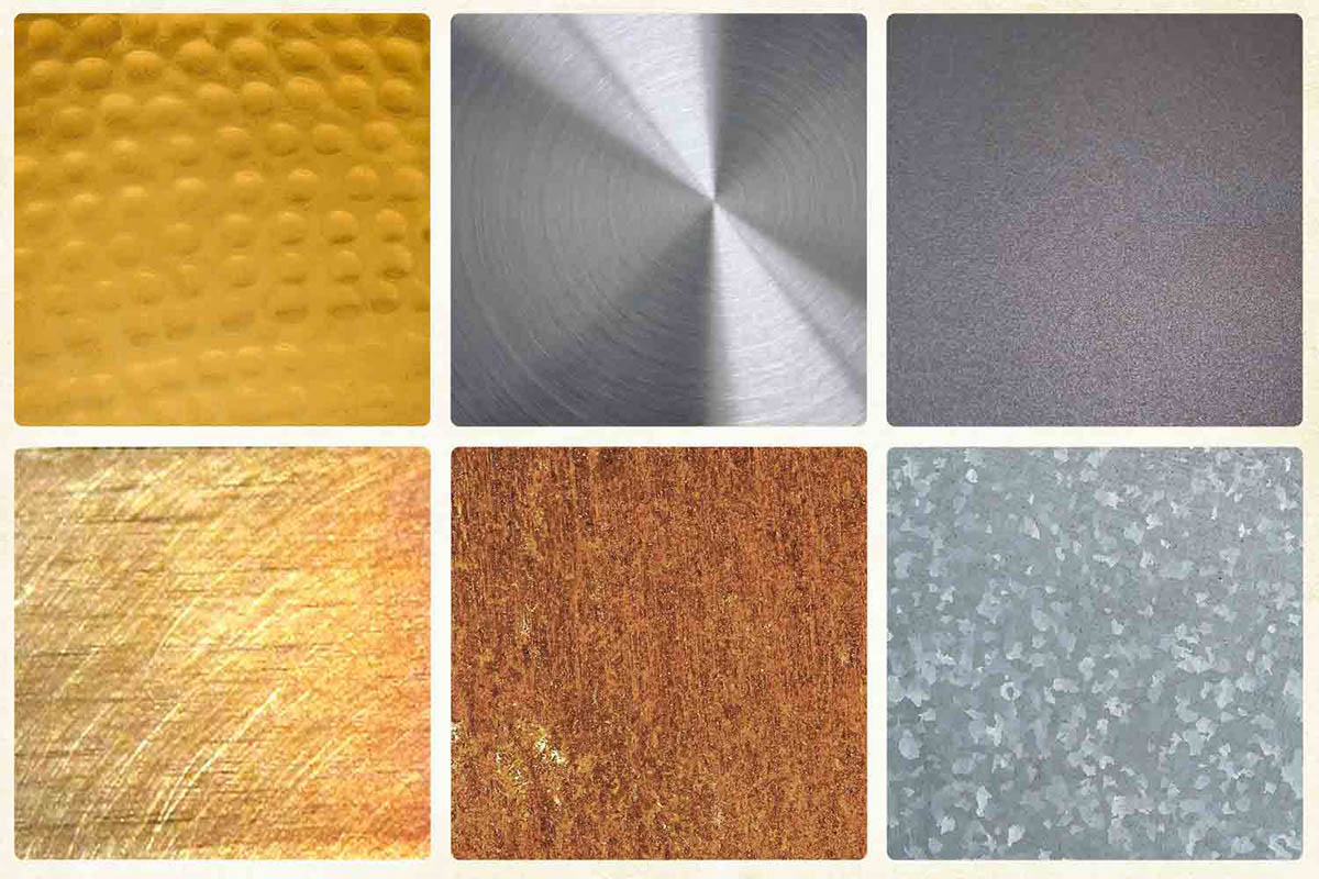 different material types of sheet metal