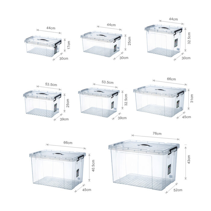 Customizable Clothing Clear PP Plastic Storage Boxes for Living Room SB018902 - Image 3