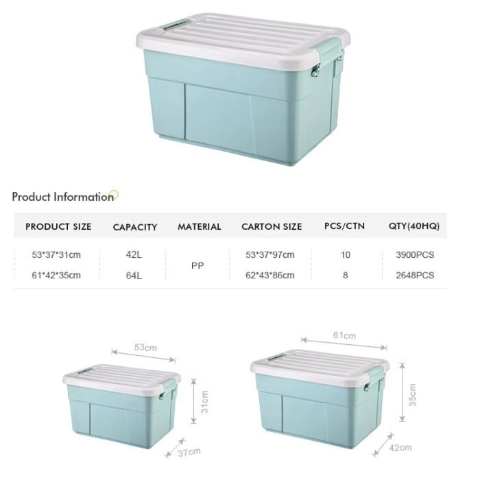 Customizable High Quality Multifunctional PP Plastic Storage Boxes for Clothing