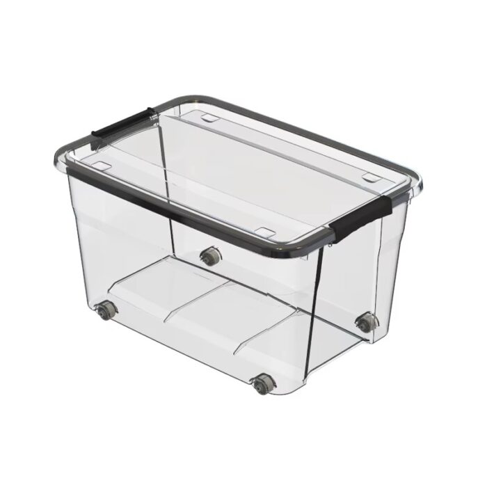 Large Plastic High Transparent Clear PP Storage Boxes for Clothing Organizer