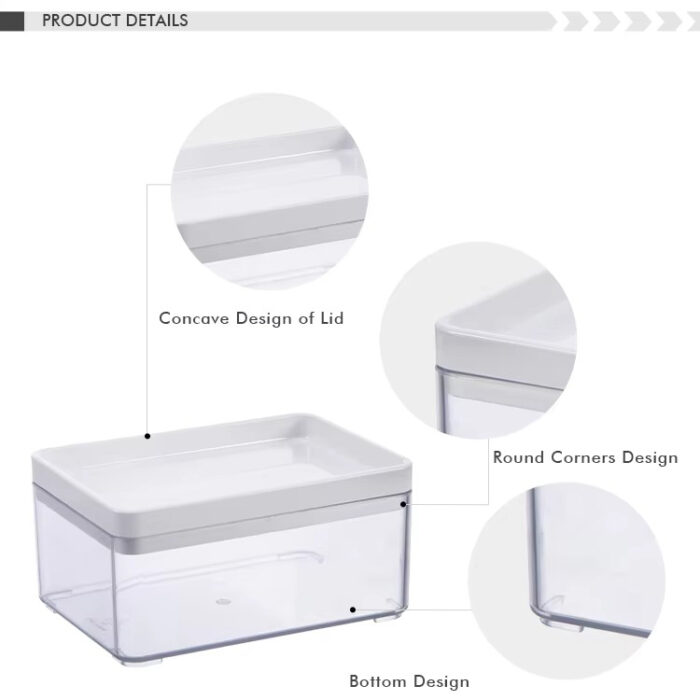 Customizable Mini clear Plastic Refrigerator Storage Pet Boxes With Lid for Home Storage