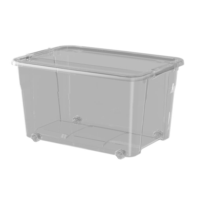 Multipurpose 35L Large Transparent Clear Plastic Storage Organizer Bin with Lids