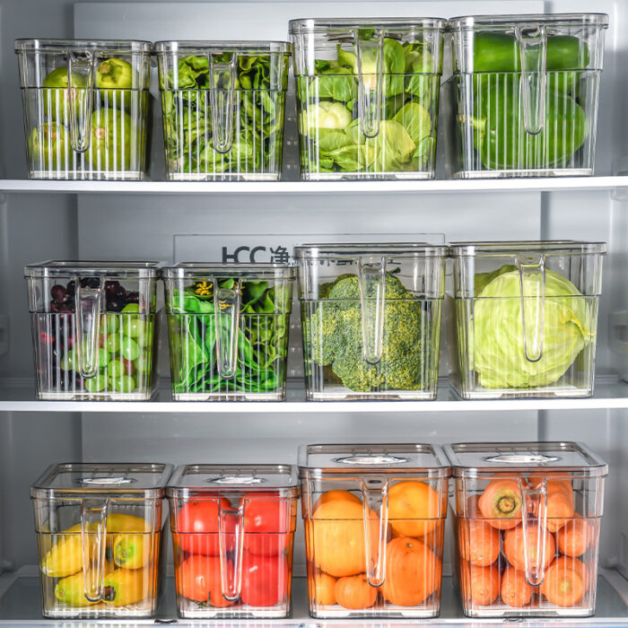 Refrigerator Frozen Storage Box BPA Free Fridge Organizer for Pantry Kitchen Freezer Cabinet