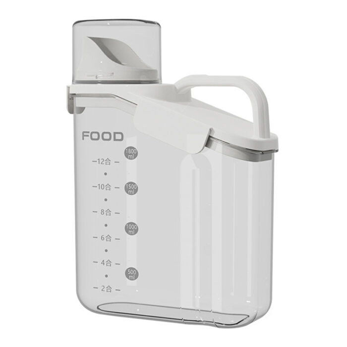 Rice Storage Container With Measuring Cup Airtight Cereal Dry Food Dispenser
