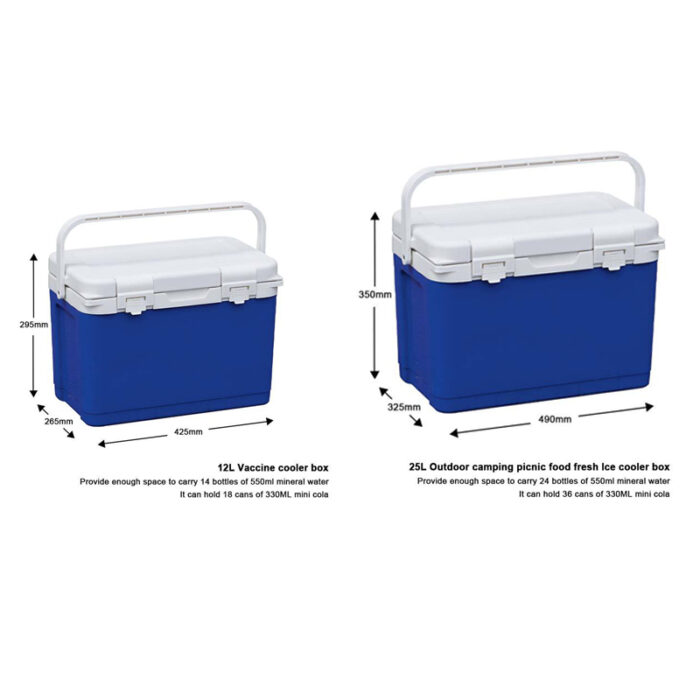 12L/25L Insulated Plastic Ice Chest Insulin Foam Vaccine Transport 12.6QT/26.4QT Cooler Box