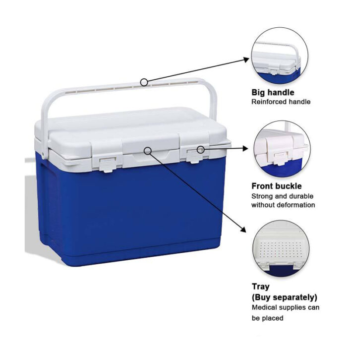 12L/25L Insulated Plastic Ice Chest Insulin Foam Vaccine Transport 12.6QT/26.4QT Cooler Box