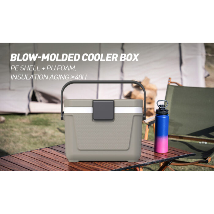 20QT Blow Molded Plastic Cooler Box Portable 18.9L Mini Ice Chest Lunch