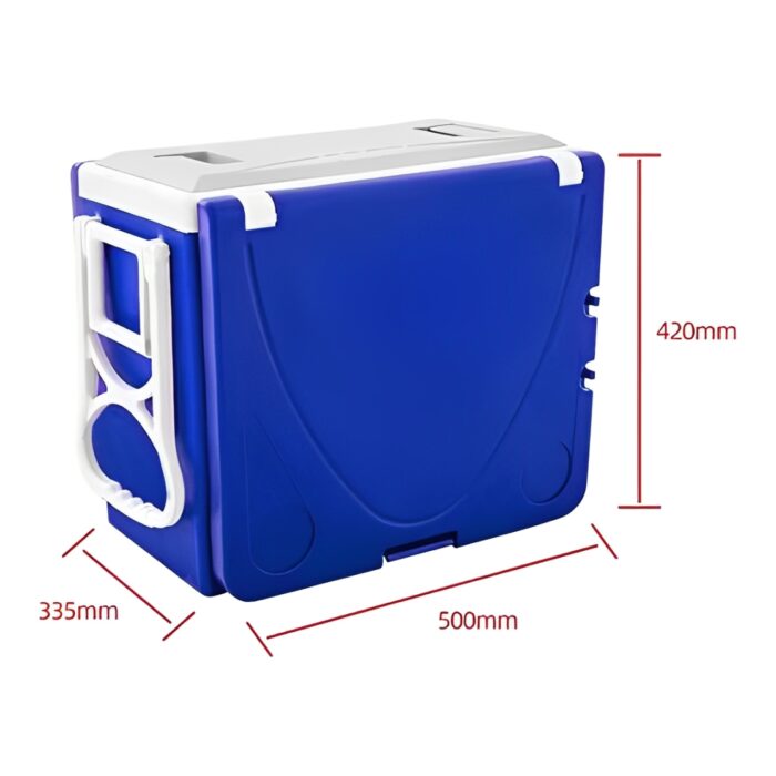 28L Portable Folding Table Cooler Box Set 29.5QT Outdoor Camping Rectangle Barbecue