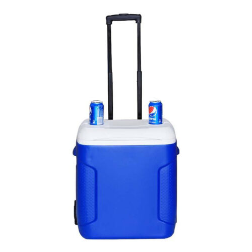 28L/54L Food Fresh Cold Chain Storage Ice Cooler Box with Wheels 29.6QT/57QT