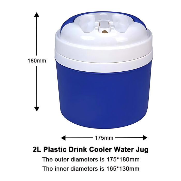 2L Insulated Plastic Drink Cooler Water Jug for Beer