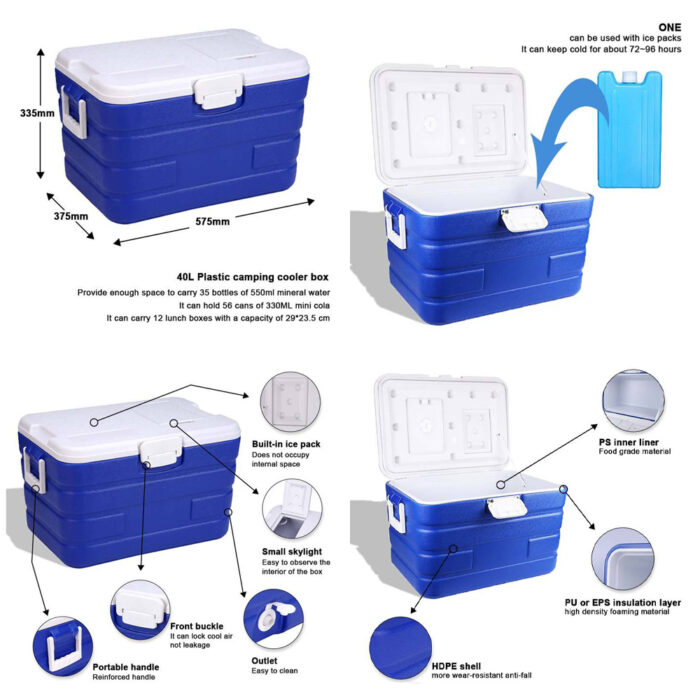 30L/32L/40L/50L/60L/65L/110L Ice Retention Cooler Box 31.7QT/33.8QT/42.2QT/52.8QT/63.4QT/68.6QT/116.2QT