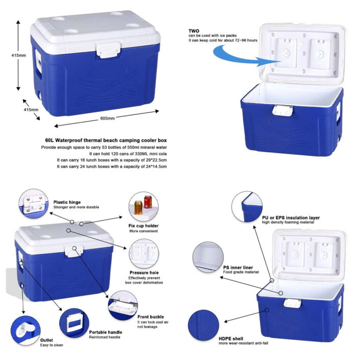 30L/32L/40L/50L/60L/65L/110L Ice Retention Cooler Box 31.7QT/33.8QT/42.2QT/52.8QT/63.4QT/68.6QT/116.2QT