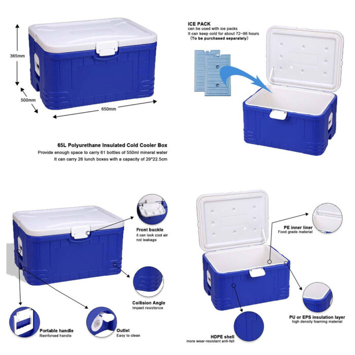 30L/32L/40L/50L/60L/65L/110L Ice Retention Cooler Box 31.7QT/33.8QT/42.2QT/52.8QT/63.4QT/68.6QT/116.2QT