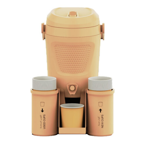 4L Insulated Water Juice Cooler Jug with Paper Cup Holder Base for Kitchen Picnic