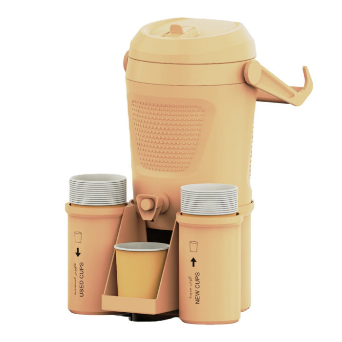 4L Insulated Water Juice Cooler Jug with Paper Cup Holder Base for Kitchen Picnic