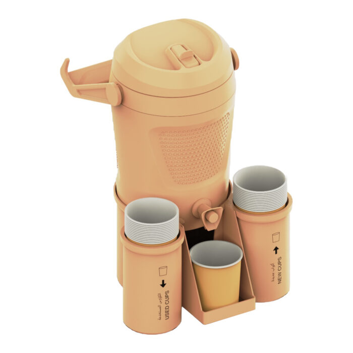 4L Insulated Water Juice Cooler Jug with Paper Cup Holder Base for Kitchen Picnic