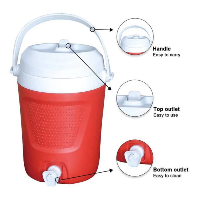 4L Portable Insulated Plastic Drinking Cooler Jug with Handle