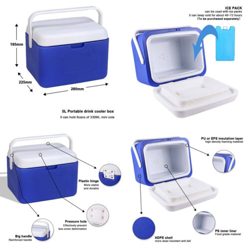 5L/8L/10L/12L/20L/24L Styrofoam Insulated Cooler Box 5.3QT/8.4QT/10.5QT/12.7QT/21.1QT/25.3QT