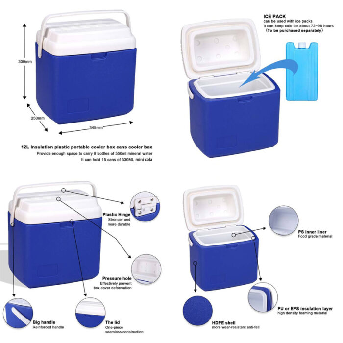 5L/8L/10L/12L/20L/24L Styrofoam Insulated Cooler Box 5.3QT/8.4QT/10.5QT/12.7QT/21.1QT/25.3QT