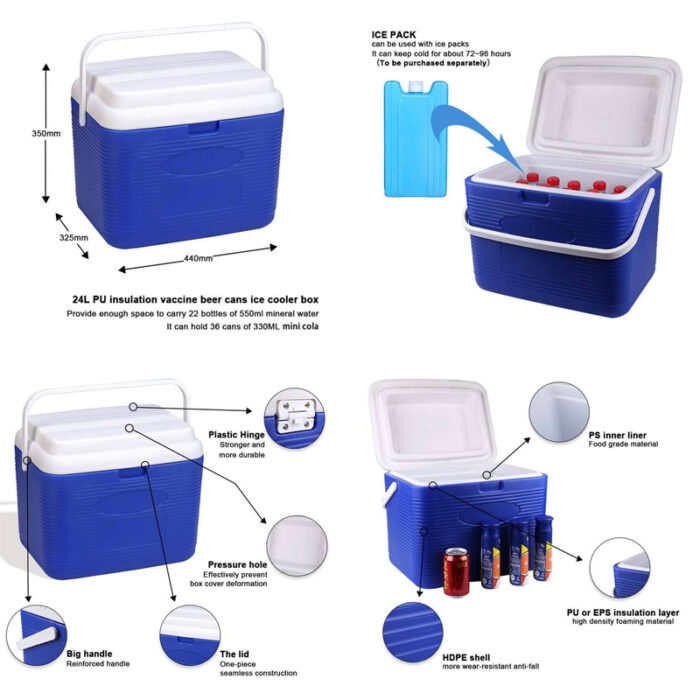 5L/8L/10L/12L/20L/24L Styrofoam Insulated Cooler Box 5.3QT/8.4QT/10.5QT/12.7QT/21.1QT/25.3QT