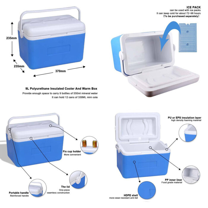 5L/8L/9L/10L/12L/20L/24L Styrofoam Insulated Cooler Box 5.3QT/8.4QT/9.5QT//10.5QT/12.7QT/21.1QT/25.3QT