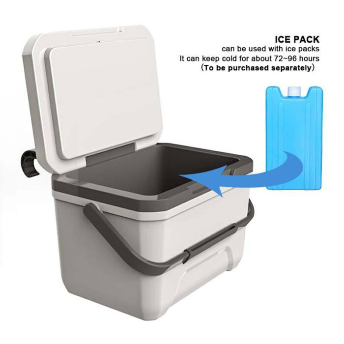 6L Mini Insulated Hard Cooler with Handle Pothook 6.3QT Ice Chest Poolside Camping