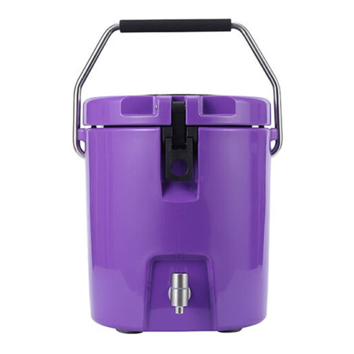 8QT Portable Round Water Cooler Jug with Tap 7.6L Beverage Dispenser Ice Bucket