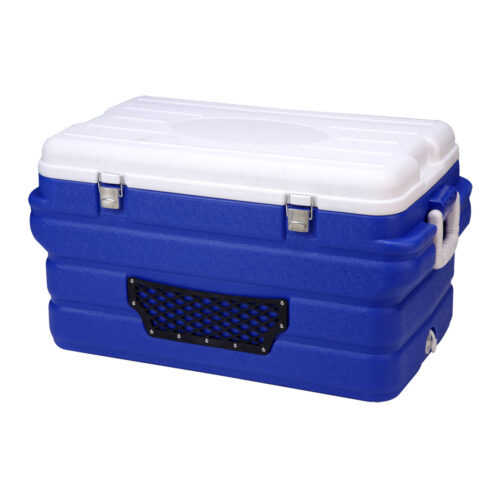 90L Waterproof Thermal Food Marine Medical 95.1QT Trolley Cooler Box with Wheels
