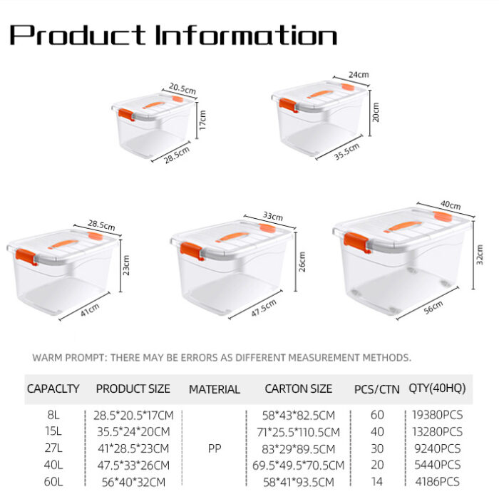 Household Plastic Storage Box Container Bin Stack and Multi-purpose Sundries