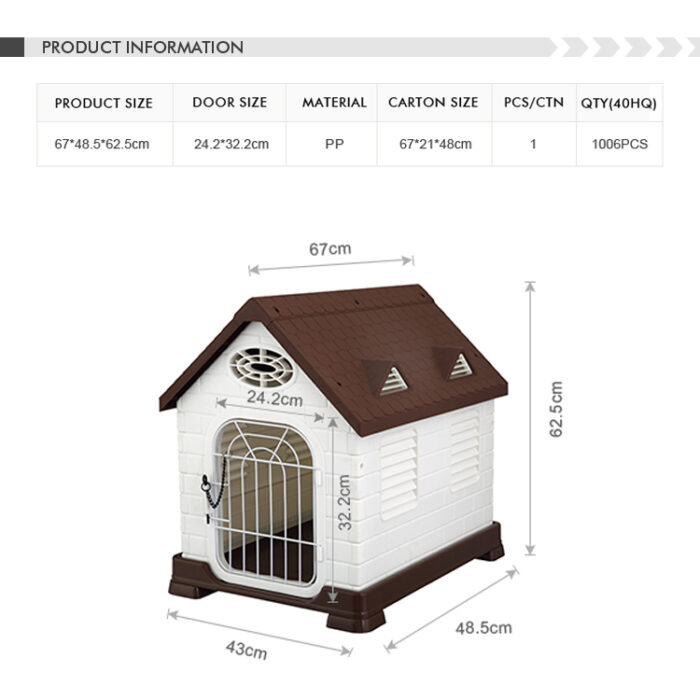 Movable Plastic Pet House Indoor Detachable Kennel Dog And Cat Cage