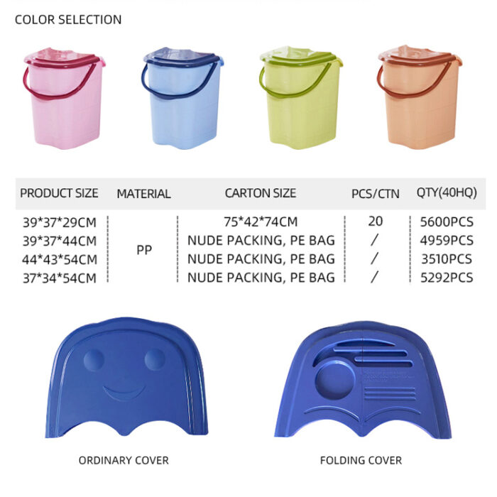 Plastic Foot Soaking Bath Basin Spa Bucket Tub for Stress Relief