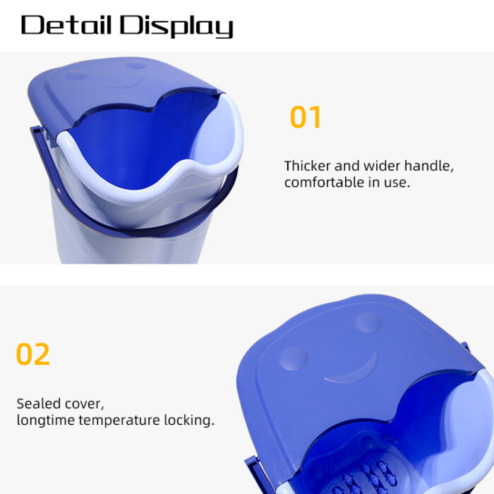 Plastic Foot Soaking Bath Basin Spa Bucket Tub for Stress Relief