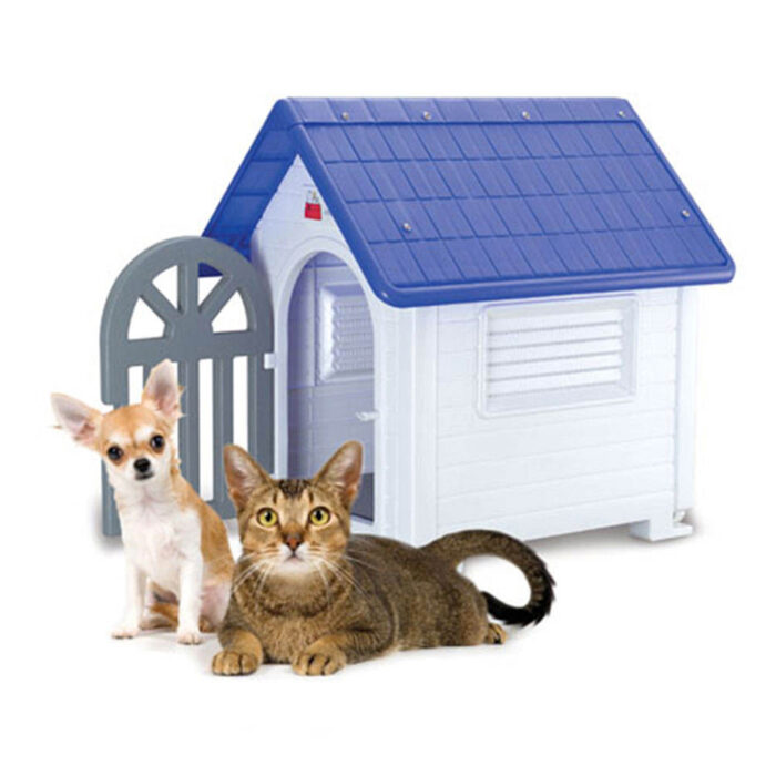 Rainproof Plastic Pet House Ventilated Small Dog Kennel Cat Cage for Indoor Outdoor