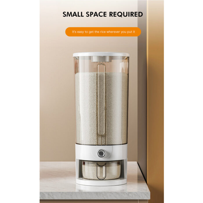 Safe Material PP Food Dispenser Sealed Rice Bucket With Lid Kitchen Storage