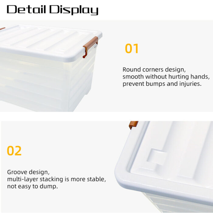 Strong Sealed Large Load Bearing Plastic Storage Box Useful Organizer