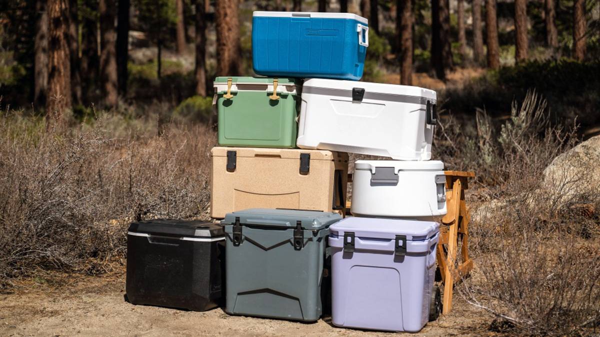 roto and injection molded coolers stacked up