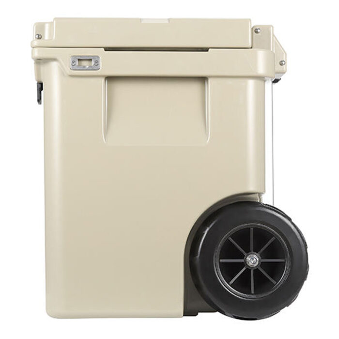 45QT Plastic Wheeled Cooler with Handle Trolley Rolling Durable 42.6L Ice Box