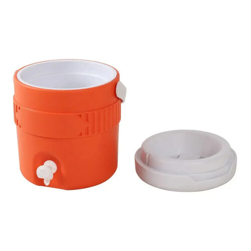 4QT Plastic Bucket Cooler Jug with Handle Round Barrel 3.8L Beverage Dispenser