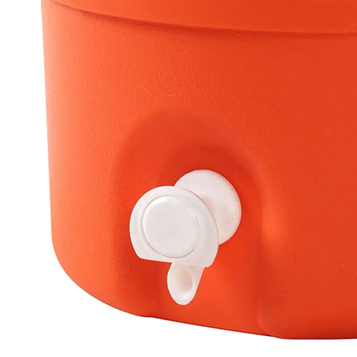 4QT Plastic Bucket Cooler Jug with Handle Round Barrel 3.8L Beverage Dispenser