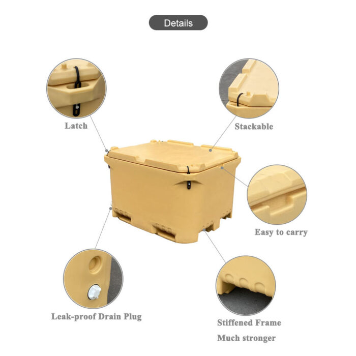 660L/1000L Large Capacity Thermal Cooler 697.4QT/1056.6QT Cold Chain Transport Container