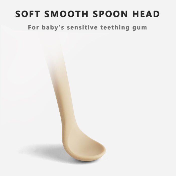 Bendable Silicone Spoon with Soft Tip Infant Feeding Utensils Baby Training