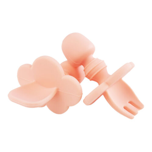 Cloud Shape Blocker Silicone Baby Training Spoon Fork Set Wean Infant Toddler