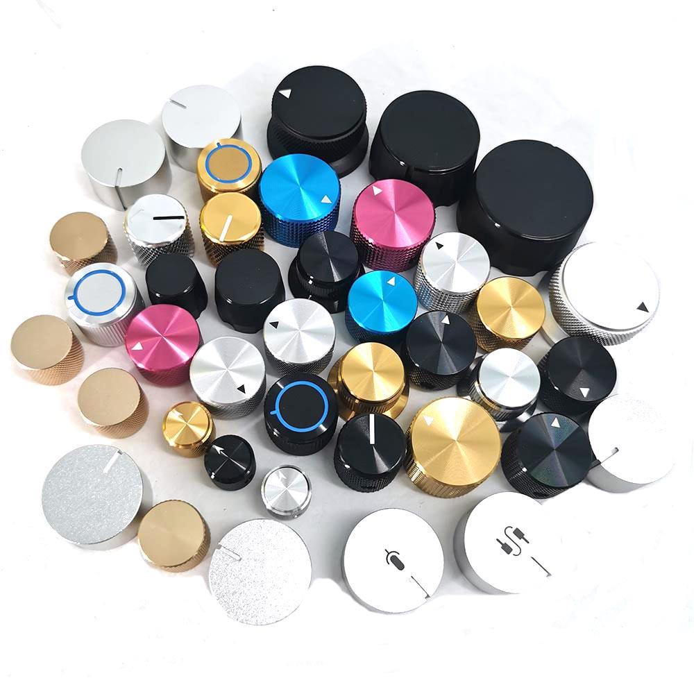 Custom Design Brass Stainless Steel Aluminum Knurled Potentiometer Volume Control Knob