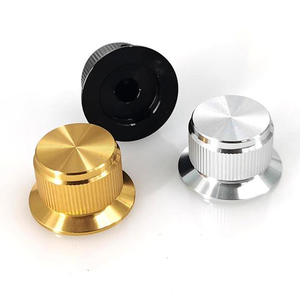 Custom Design Brass Stainless Steel Aluminum Knurled Potentiometer Volume Control Knob
