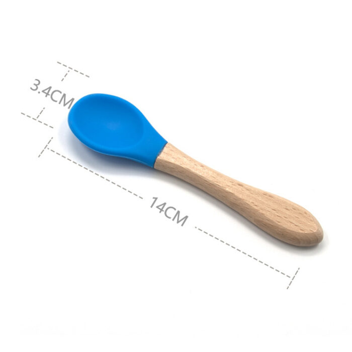 Infant First Stage Led Weaning Dinnerware Silicone Bib Bowl Spoon Baby Feeding Set