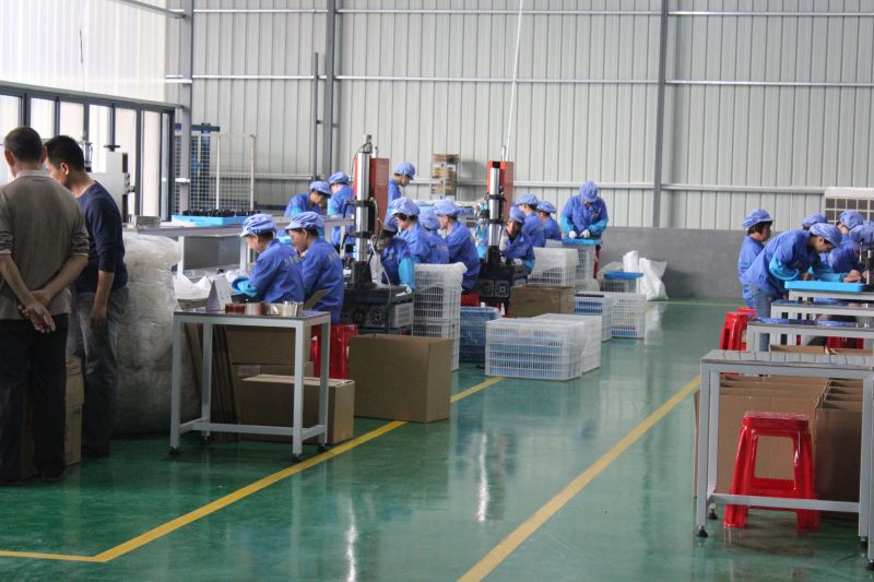 real scene in kingstar mold factory with workers inspecting plastic products